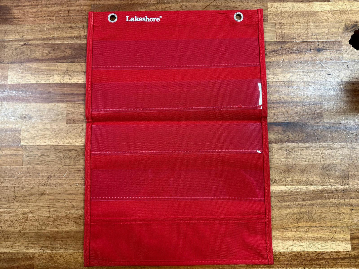Lakeshore 5-Slot Pocket Charts - Good & Clean - Red