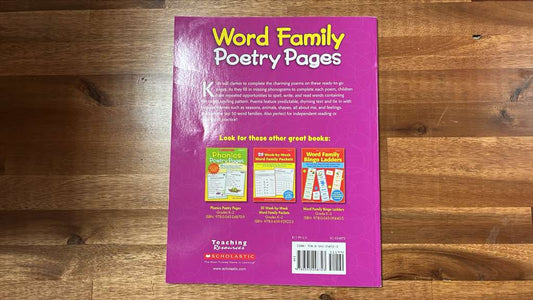 Scholastic, Word Family Poetry Pages, Grades K-12