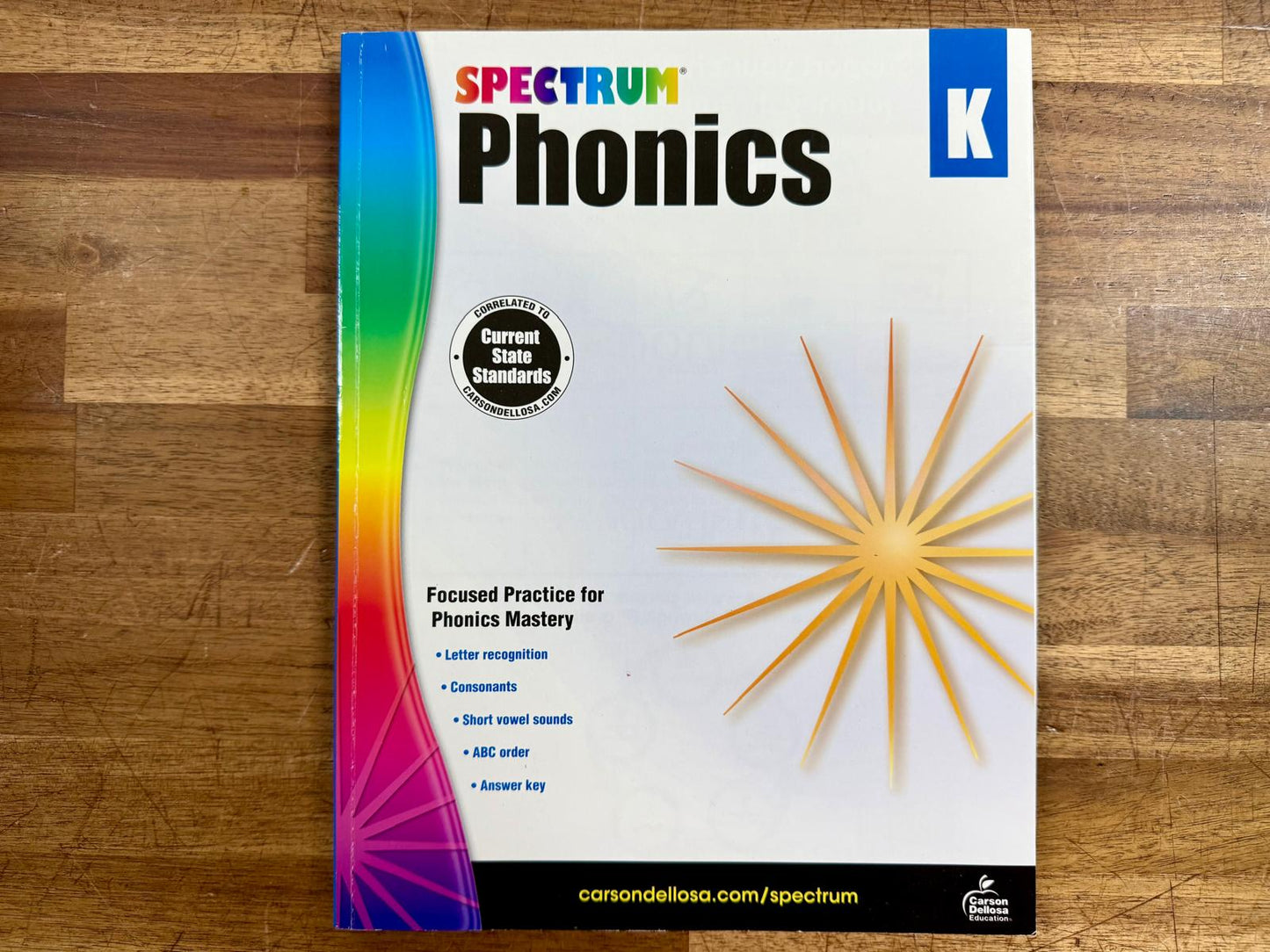 Spectrum Kindergarten Phonics Workbook, Ages 5-6