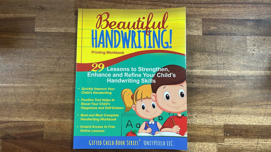 Gifted Child Book Series, Unity Field LLC. Beautiful Handwriting Printing Workbook