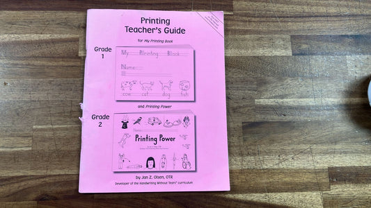 Printing Teacher's Guide for My Printing Book, Grade 1 & 2