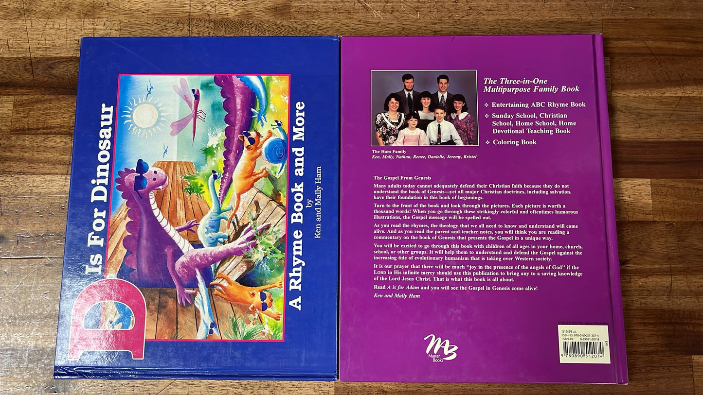 MB LOT of 2 - A is for Adam & D is for Dinosaur