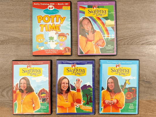 SIGNING TIME (Volume 6-9 w/ Potty Time Training) DVD Set (5 discs total)