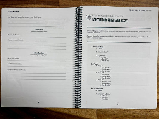 The Lost Tools of Writing Level 1 Student Workbook - VG