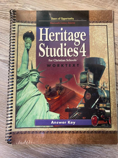 BJU Heritage Studies 4 Worktext Answer Key; First Edition — additional copy