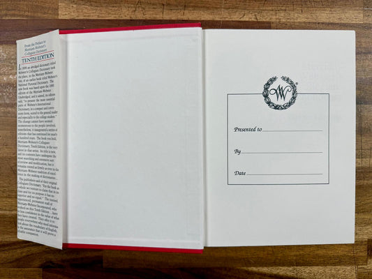 Merriam-Webster's Collegiate Dictionary 10th Ed - HC, VG