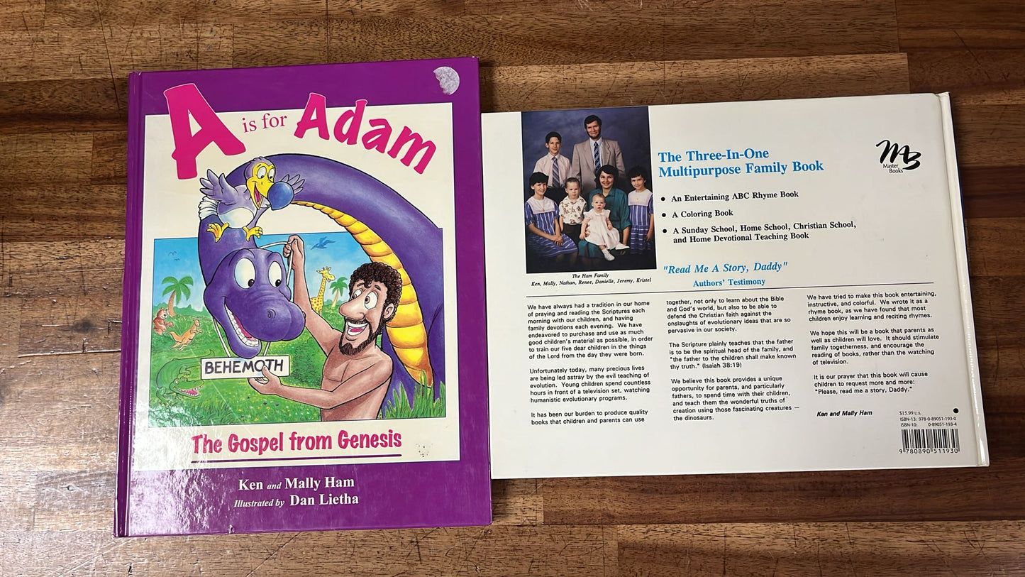 MB LOT of 2 - A is for Adam & D is for Dinosaur