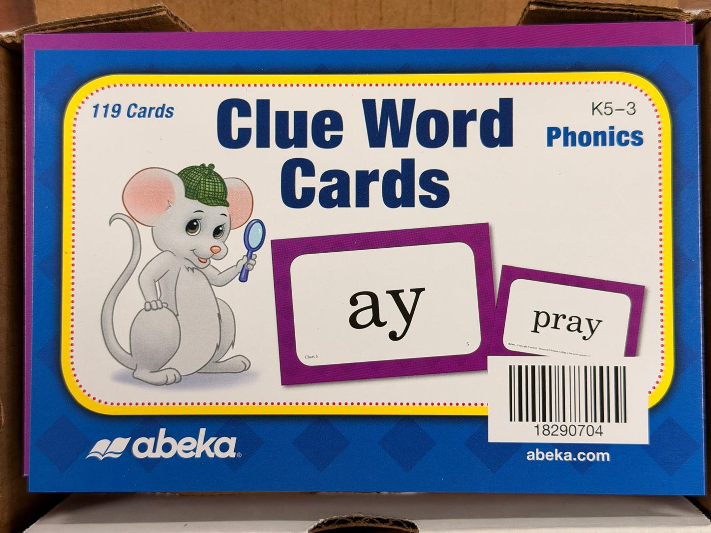 Abeka Blend A & B Practice Cards & Clue Cards Complete Box Set