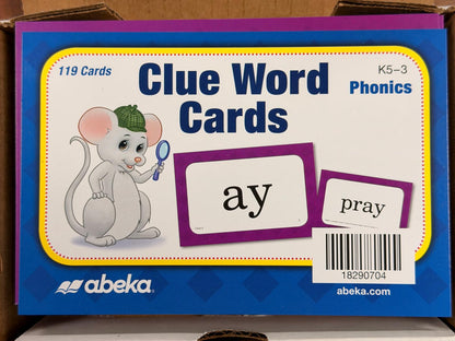 Abeka Blend A & B Practice Cards & Clue Cards Complete Box Set