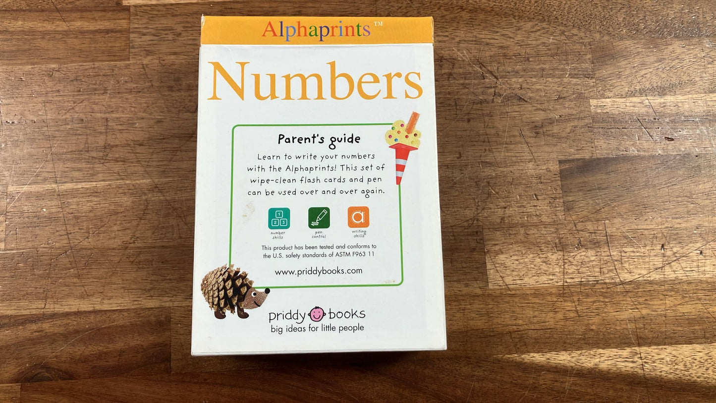 Alphaprints: Wipe Clean Flash Cards Numbers