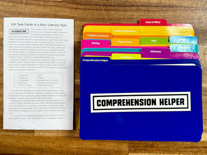 100 Task Cards in a Box: Literary Text, Grades 4-6 - VG