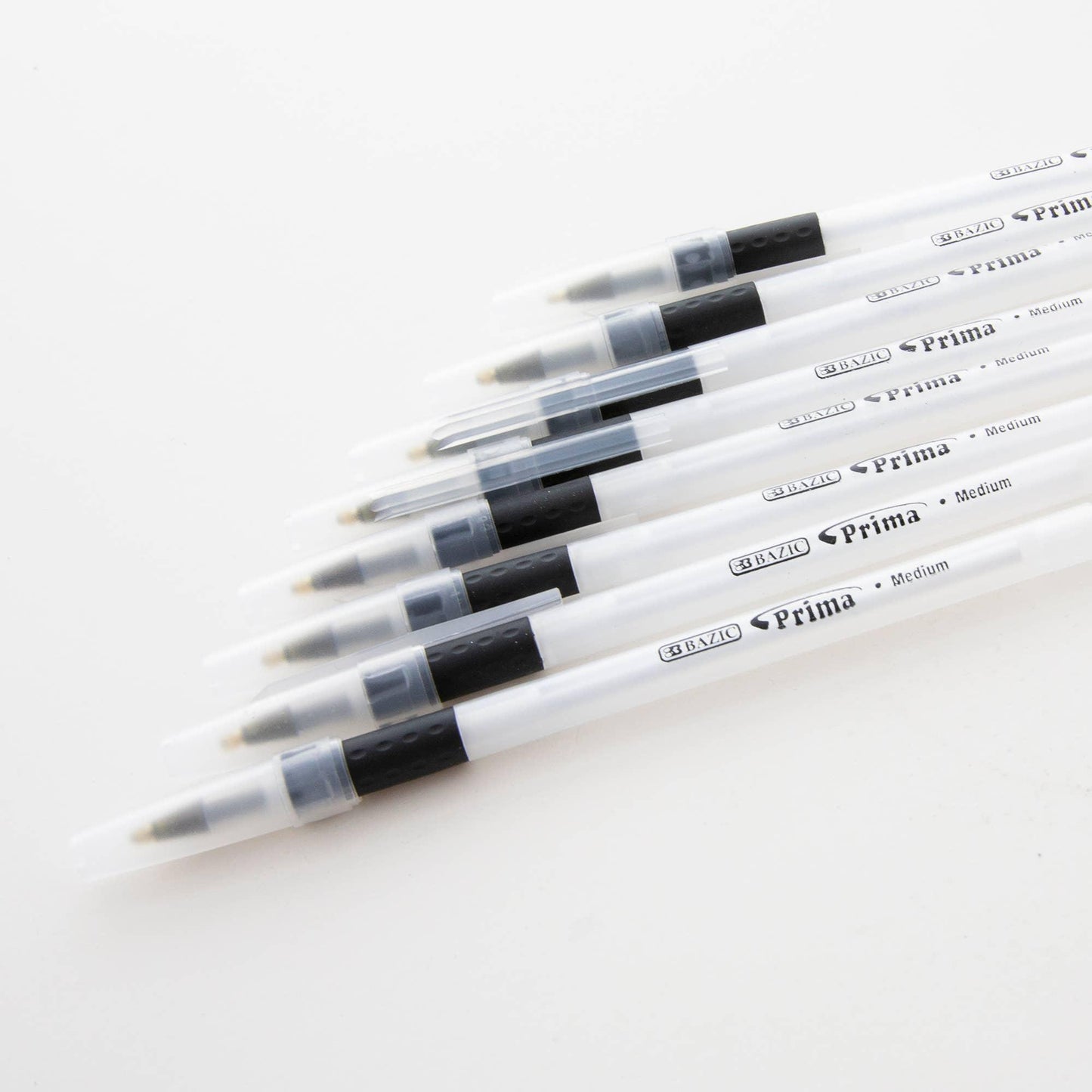 Prima Black Stick Pen w/ Cushion Grip (8/Pack)