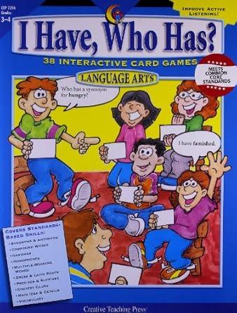 Creative Teaching Press I Have, Who Has? Interactive Card Games - Condition GOOD & CLEAN