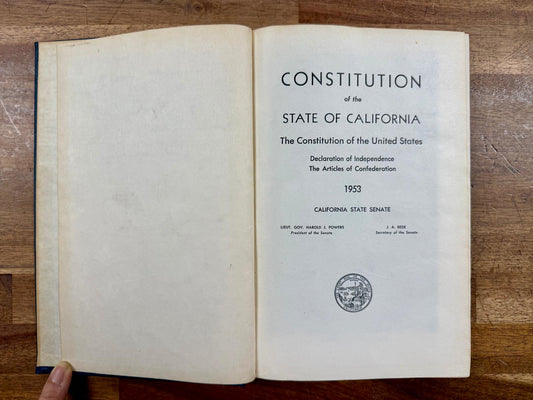 Constitution of the State of CA and of the US & Other Documents (1953)