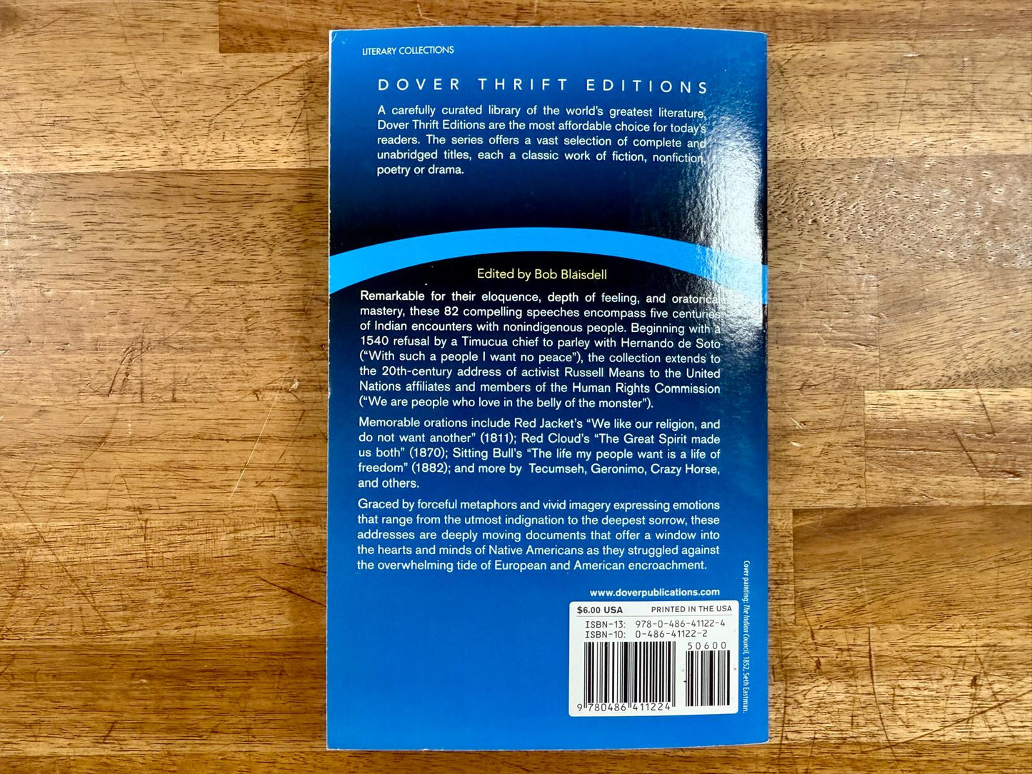 Great Speeches by Native Americans - Dover Thrift Editions, VG