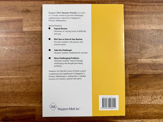 Singapore Math Intensive Practice 1B U.S. Edition - Like New