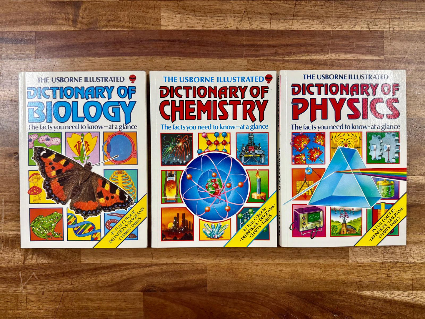 Usborne Illustrated Dictionary 3 Set: Biology, Chemistry, Physics