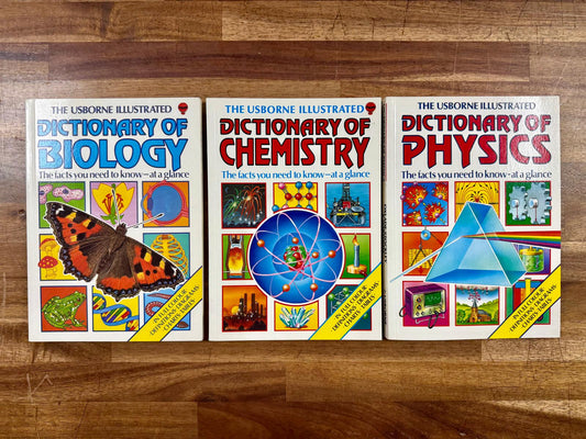 Usborne Illustrated Dictionary 3 Set: Biology, Chemistry, Physics