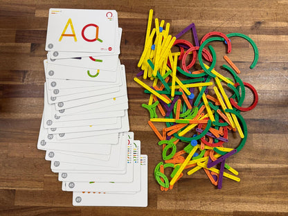GeoStix® Letter Construction Set: 50 Cards + 164 pcs (Good & Clean)