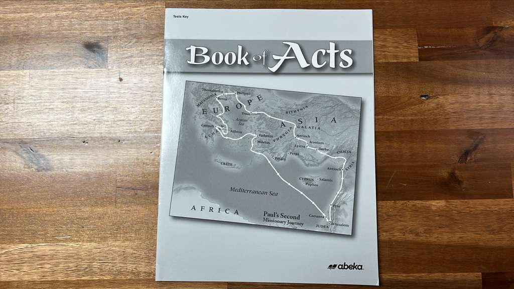 Abeka Bible 7 Test Keys: Exodus, Joshua & Judges, Acts, Life of Christ