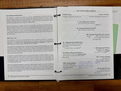 Teaching Writing Structure & Style Seminar Workbook - Acceptable