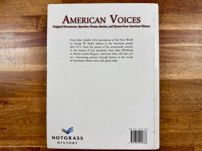 Notgrass American Voices Original Documents, Speeches... HC