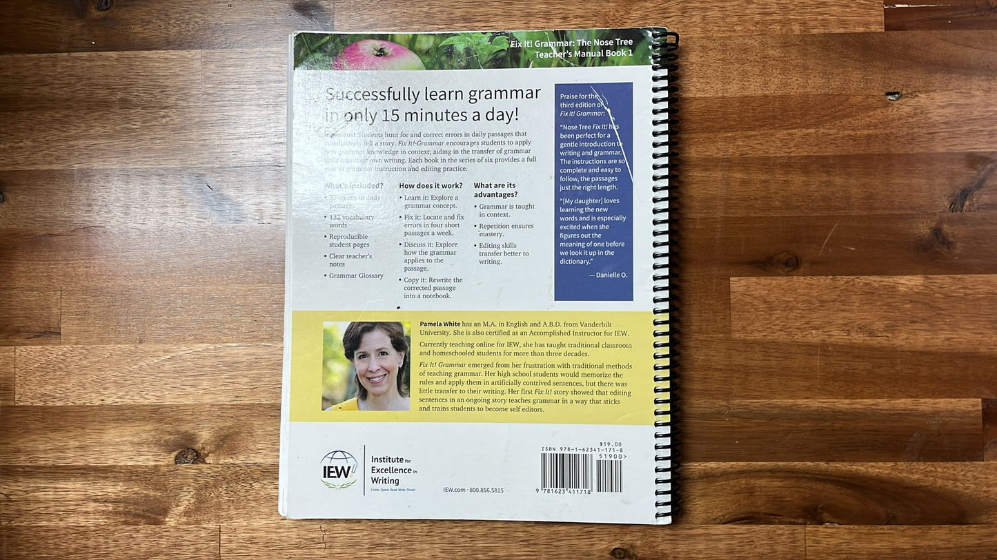 IEW Fix-It Grammar - The Nose Tree TM Book 1