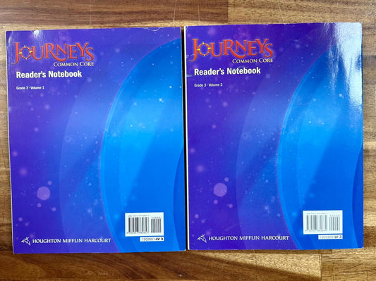 Journeys Reader's Notebook Consumable Grade 3 Vol 1 & 2