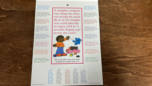 McDonald, Figurative Language and Elements of Literature Tear-Off's, 28 Colorful Pages with Tear-Off Tabs
