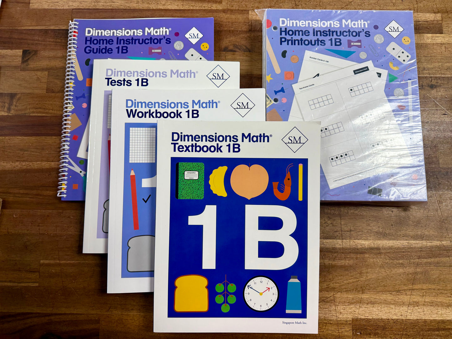 Singapore Dimensions Math 1B Set of 5 - Like New
