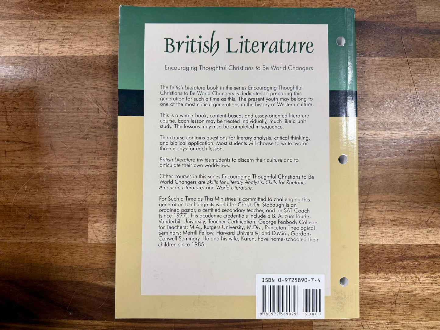 British Literature: Encouraging Thoughtful Christians Student Ed