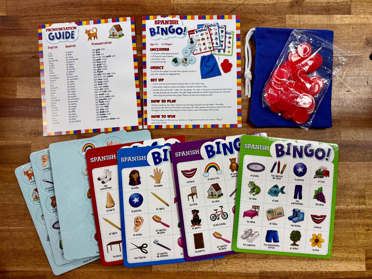 Spanish BINGO Learn Spanish Words Ages 5+ MindWare - New