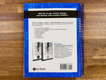 Writers in Residence Student Workbook Volume 2 - Good