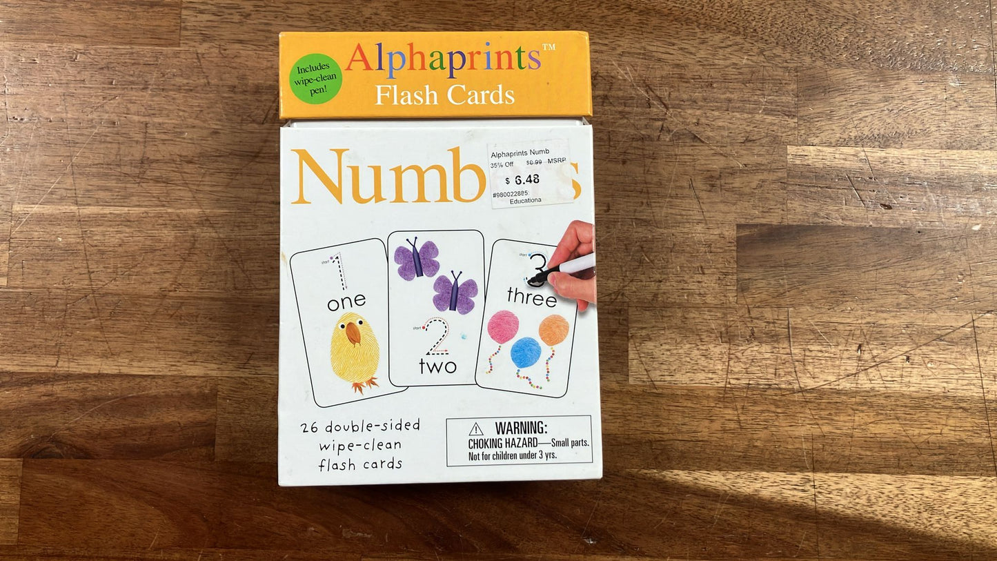 Alphaprints: Wipe Clean Flash Cards Numbers