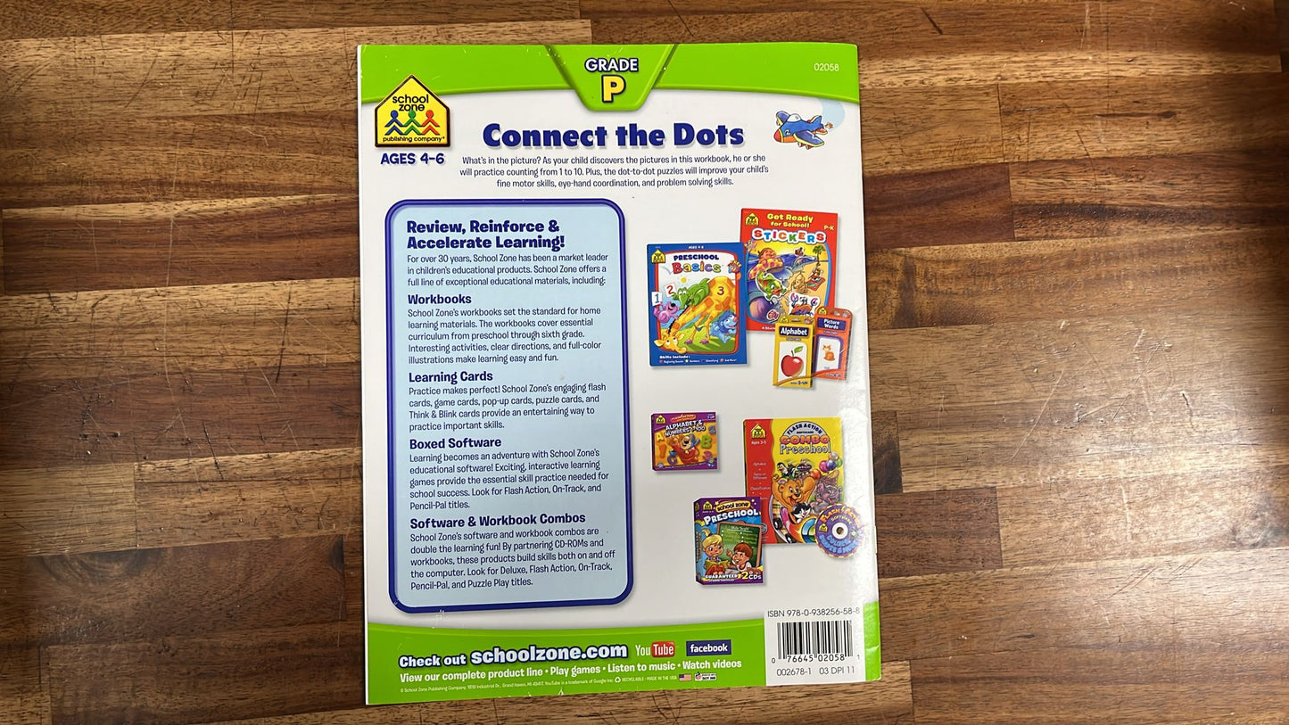 School Zone Connect the Dots Grade P - A Get Ready Book