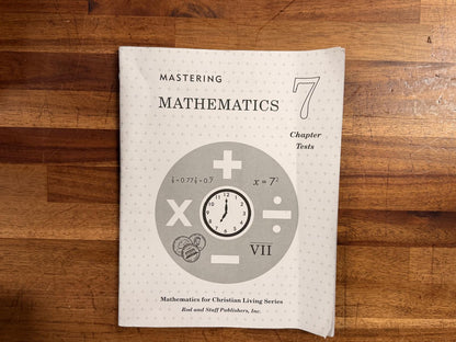 Rod & Staff Math Grade 7 Test Set