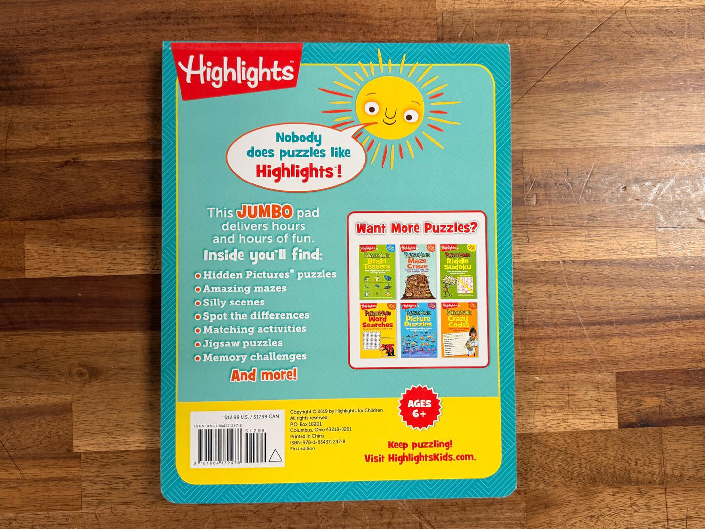 Highlights 125+ Puzzles Jumbo Pad of Picture Puzzles