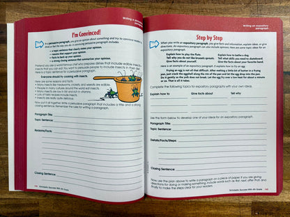 Scholastic 4th Grade Workbook w Motivational Stickers - VG