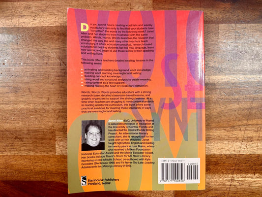 Words, Words, Words Teaching Vocabulary in Grades 4-12