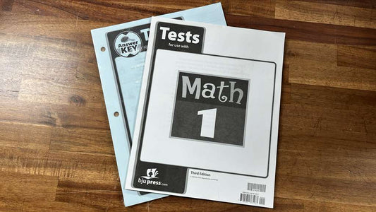 BJU Math 1 3rd Ed Tests & Answer Key
