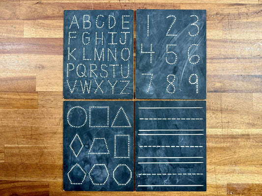 Chalk Full of Design Homeschool Tracing Chalkboards Set of 4