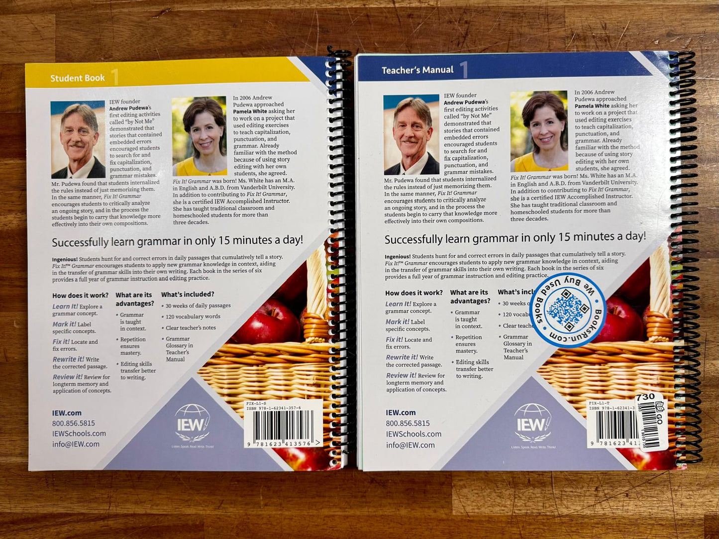 IEW Fix It Grammar Level 1 Student & Teacher SET - VG