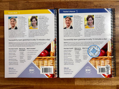 IEW Fix It Grammar Level 1 Student & Teacher SET - VG