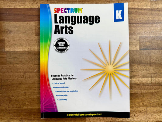 Spectrum Language Arts Kindergarten Workbook