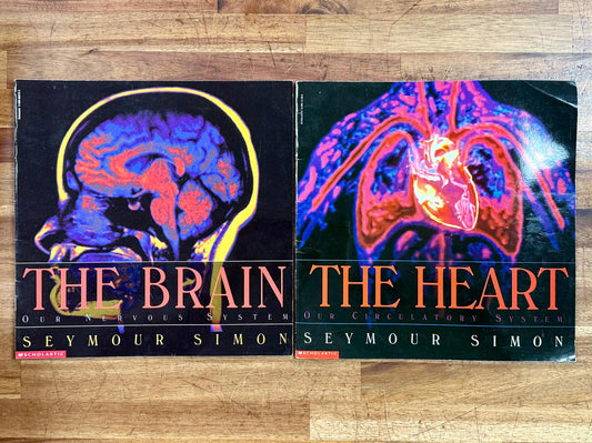 Seymour Simon Human Body Lot of 2: The Brain & The Heart
