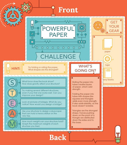 Carson Dellosa Stem Challenges Learning Cards Kit, 30 Science Projects, Stem Kits for Kids Ages 8-12 (NEW)