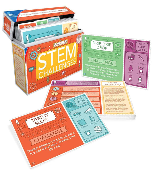 Carson Dellosa Stem Challenges Learning Cards Kit, 30 Science Projects, Stem Kits for Kids Ages 8-12 (NEW)
