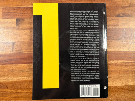 Shurley English Homeschooling - Level 1 - TM w/ CD