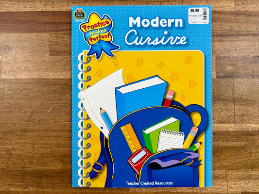 TCR Modern Cursive Workbook (New)