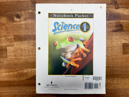 BJU Science 1 Second Ed Notebook Packet - Clean inside